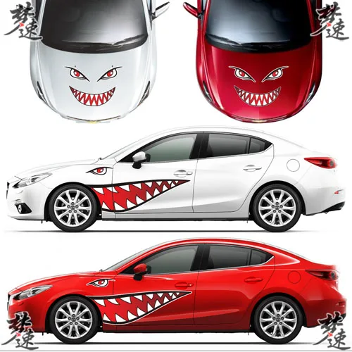 

Мультяшная Акула креативная наклейка для фокуса/Corolla/Civic / Axela Z2CA599