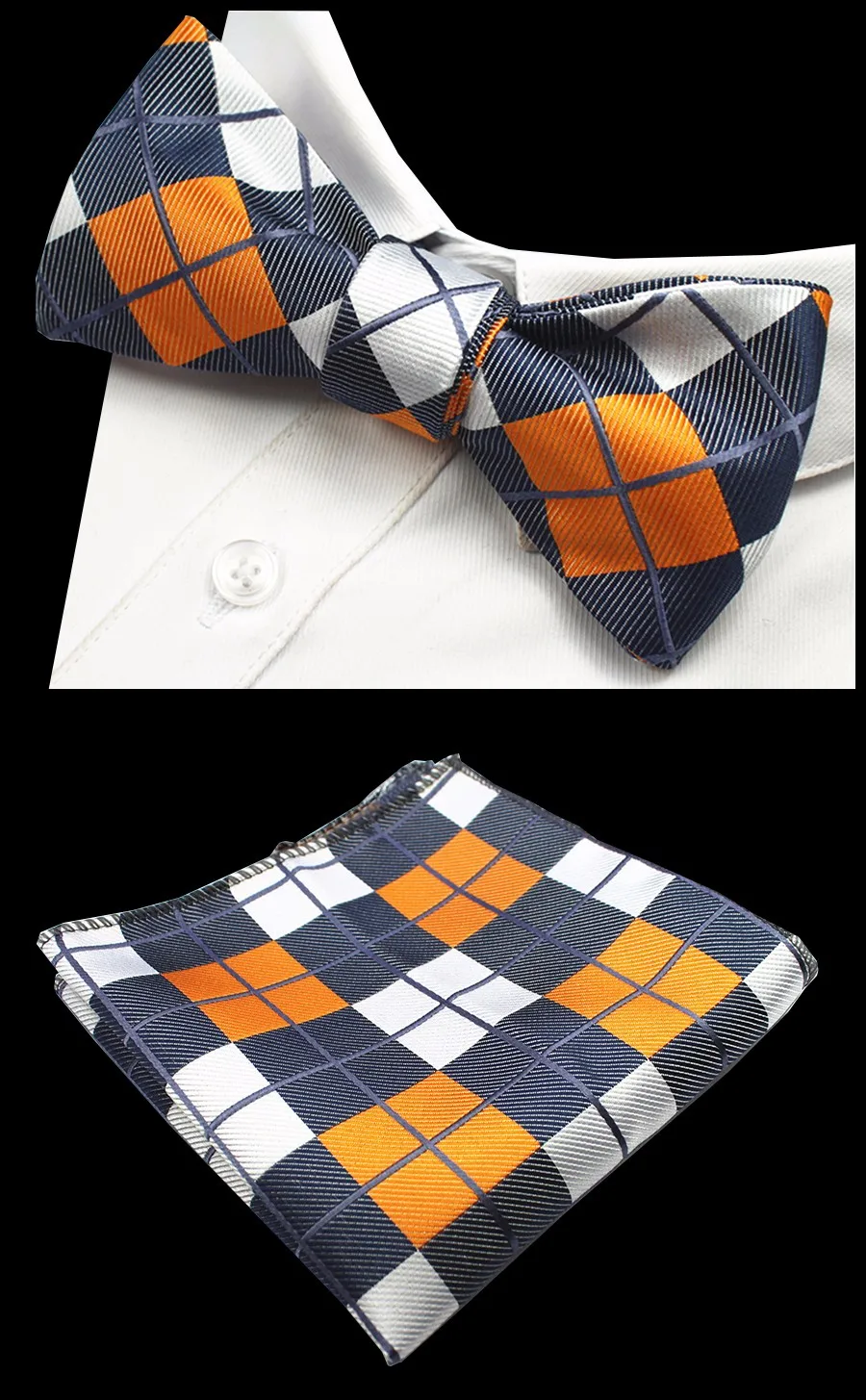 Ricnais новое качество самостоятельно галстук-бабочка и носовой платок Набор Шелковый жаккард тканые мужские бабочка Карманный платок костюм свадебный