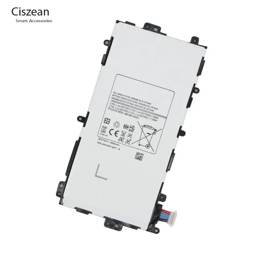 Сменный аккумулятор Ciszean 1x4600 мАч SP3770E1H для планшета Samsung Note 8 0/510 0 3G GT-N5100 N5100 N5120 N5110 |