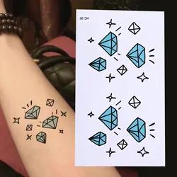 10,5x6 см водостойкая временная татуировка наклейка алмазные звезды хна для татуировки поддельная вспышка тату наклейка s таты татуировки