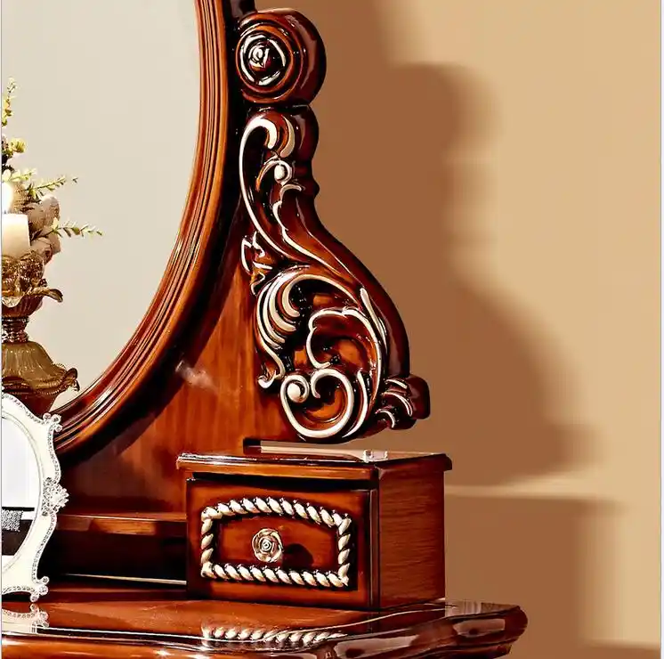 European Mirror Table Antique Bedroom Dresser French Furniture