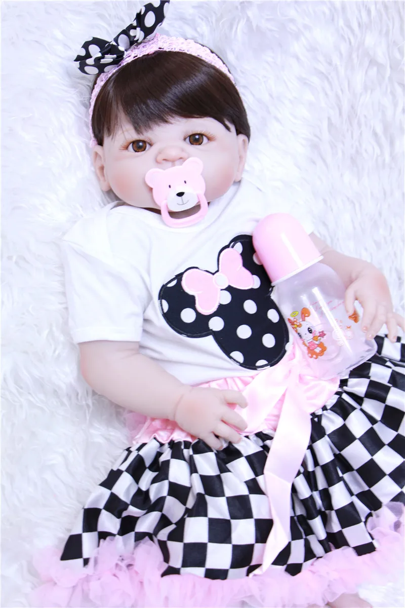 Кукла новорожденная силиконовая Мягкая 22 дюйма|reborn baby girl doll|bjd dollbaby doll |