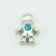 Hot selling 10PCS little boys december birthstone floating charms for glass floating lockets