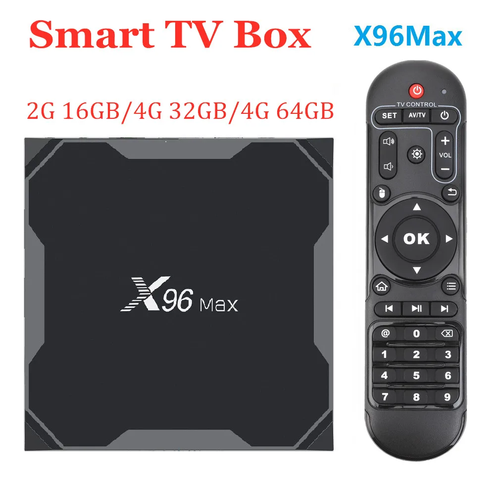 

Android tv box X96 max smart tv box android 8.1 Amlogic S905X2 Quad Core 4GB 32GB 64GB 2.4G&5GHz Wifi BT 1000M 4K Set top box