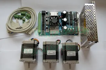 

High Nema 23 Wantai Stepper Motor 270oz-in,3.0A +3 Axis Driver Board CNC Kit 57BYGH633
