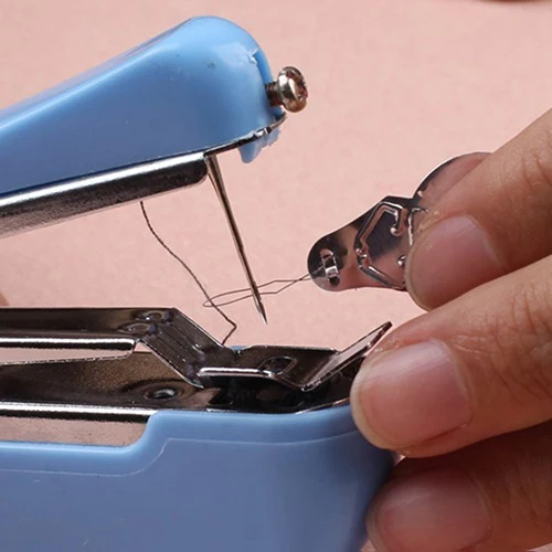 Needlework Tool Portable Cordless Mini Hand Held Cloth Fabrics Sewing Machine