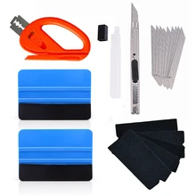 FOSHIO углеродное волокно инструмент для обертывания автомобиля винил обертывание пинг скребок фольга пленка наклейка резак Авто Окно Тонировка автомобиля чистящий инструмент