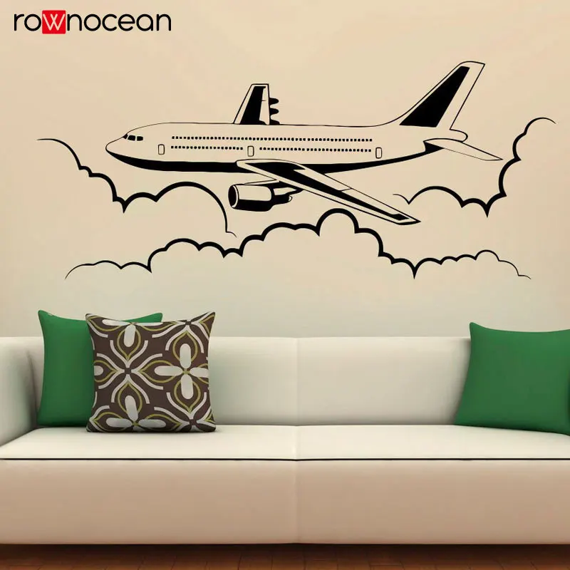 M647 Details about   Vinyl Decal Wall Sticker Airplane Crew Airline Avia Company Decor 