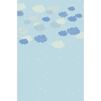 

colorful clouds star blue backdrops Vinyl cloth High quality Computer print wall photography studio background