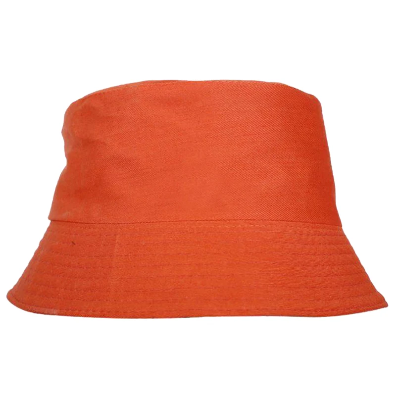 للجنسين الكبار غلاف دلو قطن الصيف الصيد Boonie الشاطئ مهرجان قبعة واقية من الشمس ، البرتقال