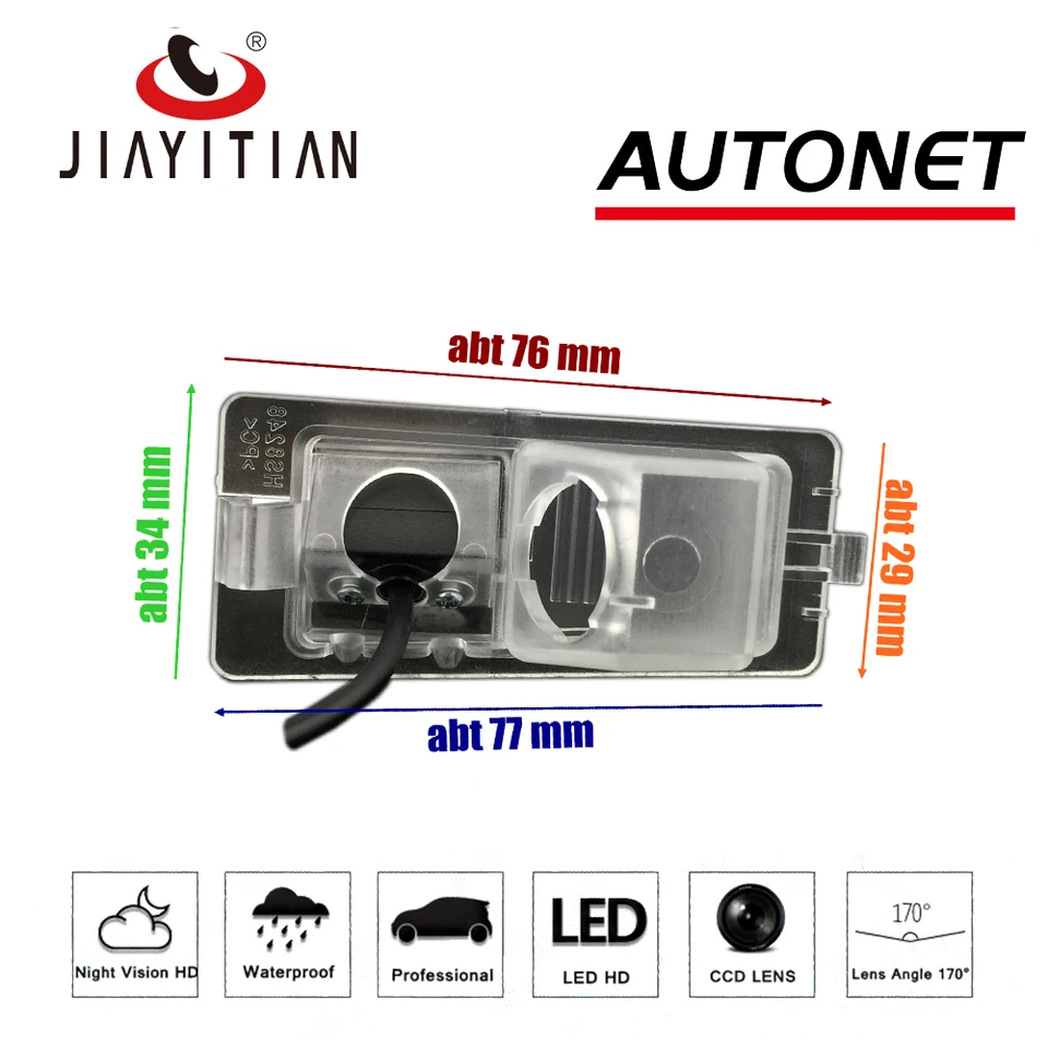 Cámara De Visión Trasera Para SsangYong Rexton/Kyron - Ángulo 165°V/110°H, Impermeable IP67, Con Líneas De Distancia