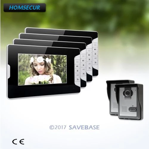 HOMSECUR 7" Hands-free Video Door Intercom System with IR Night Vision for Home Security