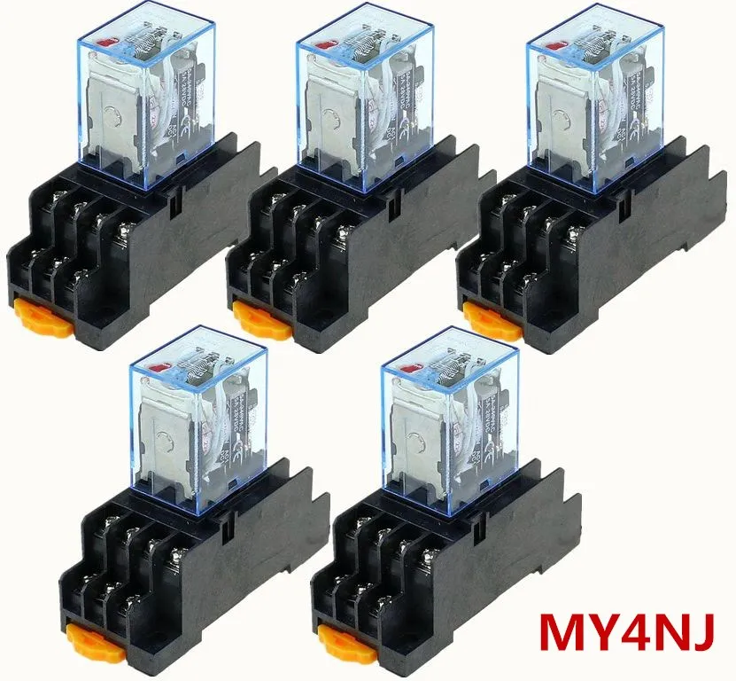 5 шт. реле MY4NJ 220/240 В AC маленькое 5A 14PIN катушка DPDT с цоколем | Обустройство дома