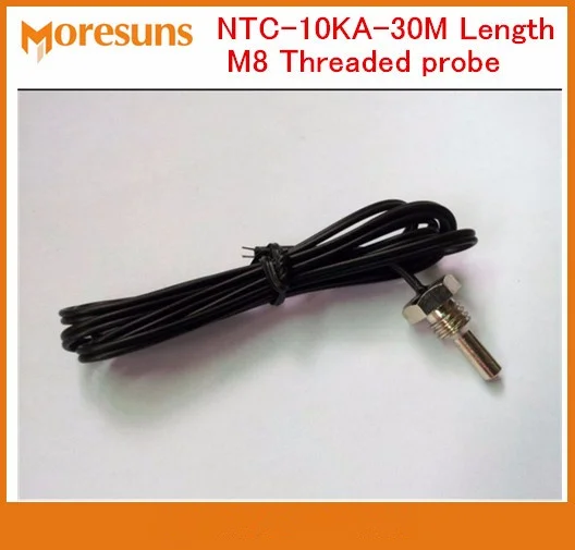 

Free Ship NTC-10KA-30M Length M8 Threaded probe NTC 10K B=3435 1% T1-03 NTC Temperature Sensor