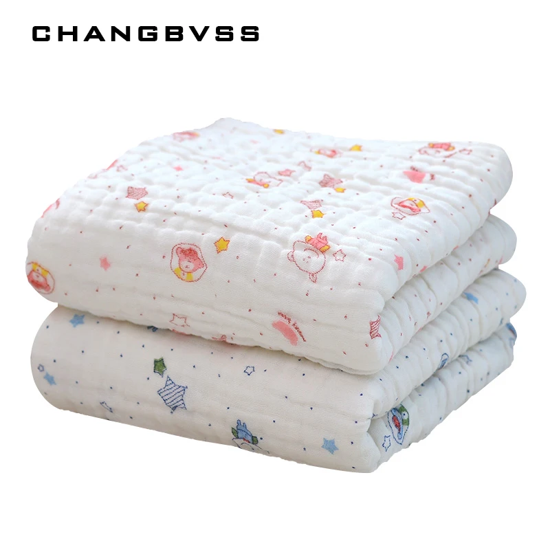

Muslin Baby Receiving Blankets Super Soft Infant Blanket Baby Swaddle Thick Six Layers Gauze Newborns Bath Towel Children Quilt
