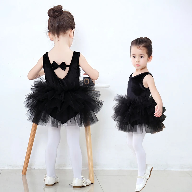 Вечерние бархатные балетные фатиновые платья для девочек детское платье принцессы для гимнастики, танцевальное платье-пачка Костюм Балерины лирическая танцевальная одежда