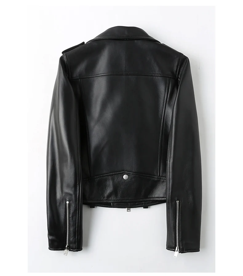 

2019 new Leather leather jacket ladies Korean version sheepskin locomotive jacket female