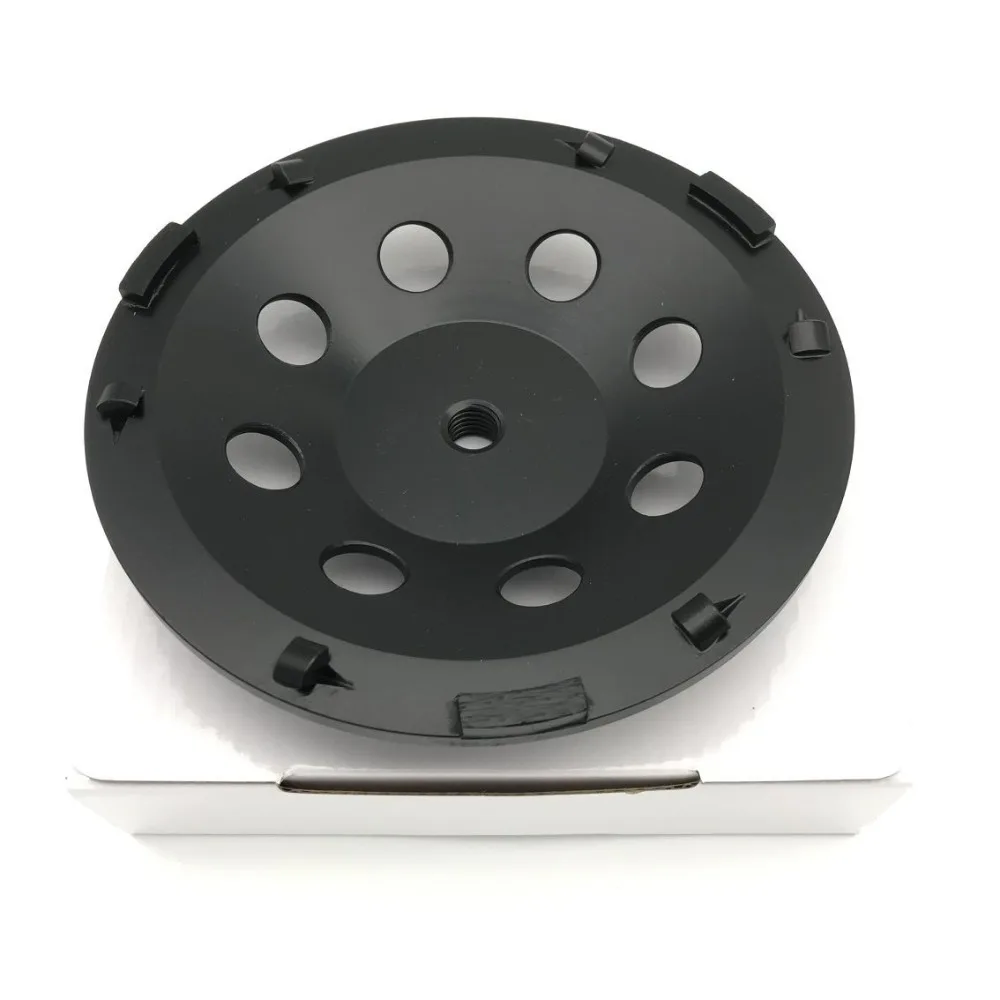 

7 inch 180mm PCD Grinding Cup Wheel Epoxy Paint Glue Mastic Abrasive Residue Removal 6*1/4 PCD+3 segments for stone concrete