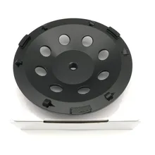 7 inch 180mm PCD Grinding Cup Wheel Epoxy Paint Glue Mastic Abrasive Residue Removal 6*1/4 PCD+3 segments for stone concrete