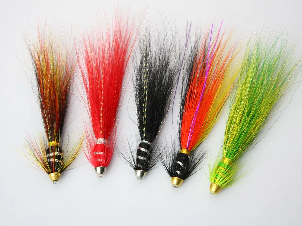 

Tube Fly Snaelda Salmon Flies Selection-Black,German,Red,Willie Gunn,Highlander (5-pack)