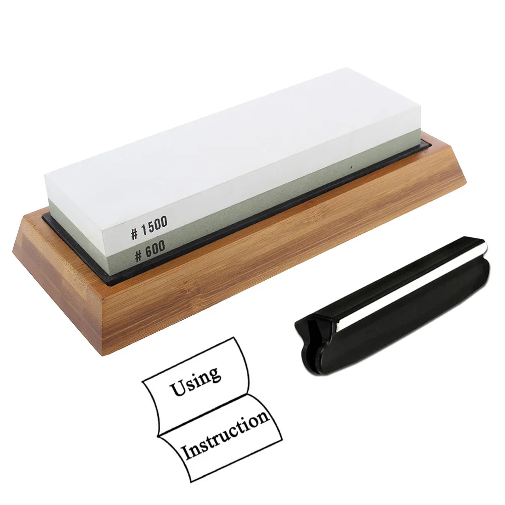 600 1500 Grit Double Side Whetstone set Japanese Knife Sharpening Stone