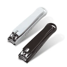 Carbon Steel Nail Clipper Cutter Professional Manicure Trimmer Toe Nail Clipper with Clip Catcher black white large carbon steel nail clipper cutter professional manicure trimmer high quality toe nail scissors clip catcher