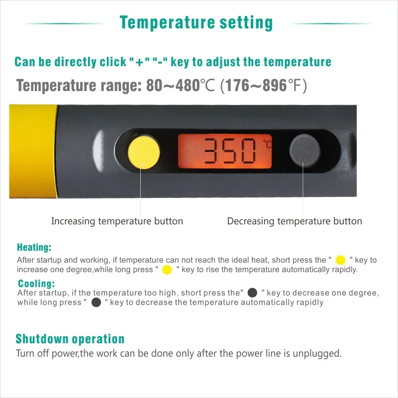 CXG EU/US/AU/UK В 110 В в/220 В C60W/C90W/C110W припой ЖК-дисплей регулируемая температура NCT цифровой дисплей Электрический паяльник