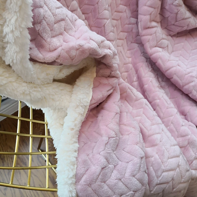 Зимнее Двухслойное толстое одеяло Ferret кашемировое супер мягкое теплое шерстяное одеяла фланелевые флисовые плед на диван кровать Белый ba