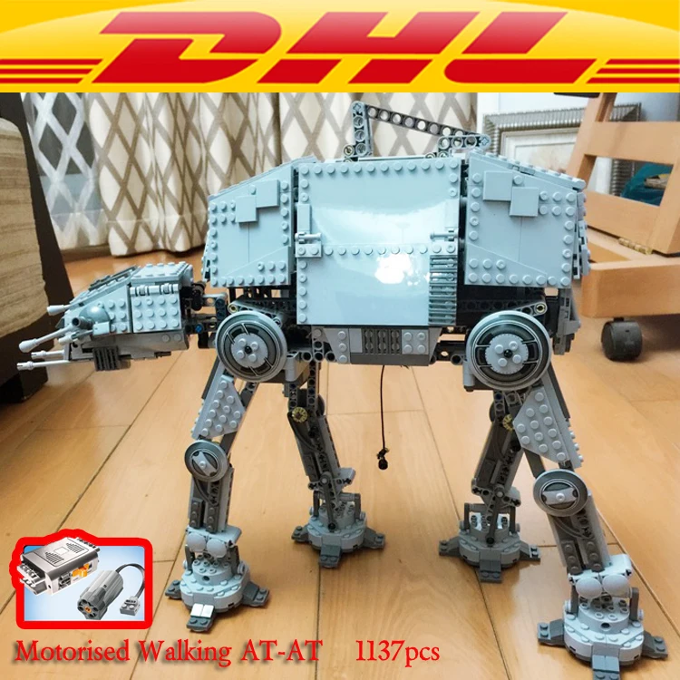 

YILE 05050 AT-AT Motorized Walking Robot Model Star Plant Building Blocks 75054 10178 action figure creator toys for children