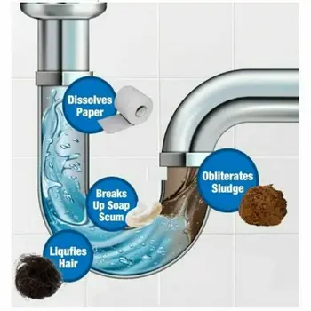 

Powerful Sink & Drain Cleaner Portable Powder Cleaning Tool Super Clog Remover