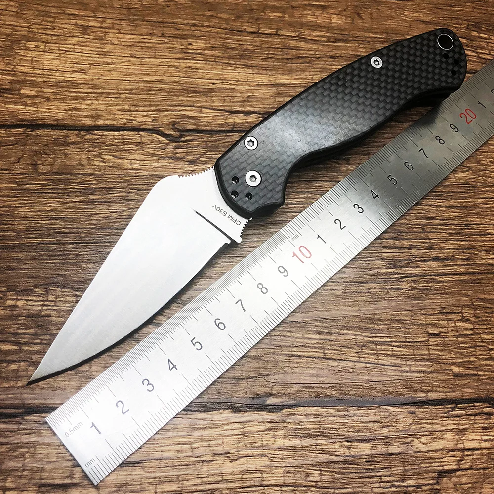 

BMT C81 Folding Knives 58HRC CPM-S30V blade Carbon Fiber Handle Military Survival Knife Camping Portable utility Tool EDC Knife