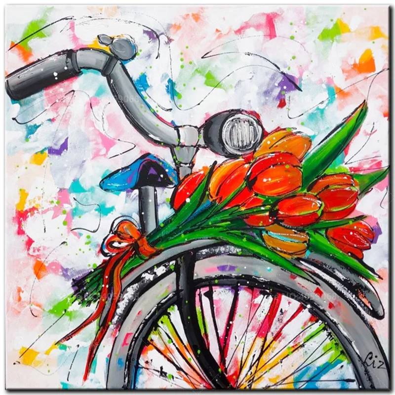 

Full Square/Round drill 5D DIY diamond Painting Cross Stitch Flower in Bicycle Diamond Embroidery Mosaic Rhinestone Decor C1119