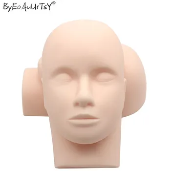 

1pcs Professional False Eyelashes Training Head Model Beauty Makeup lash Extension Technician Practice Silicone Mannequin Head