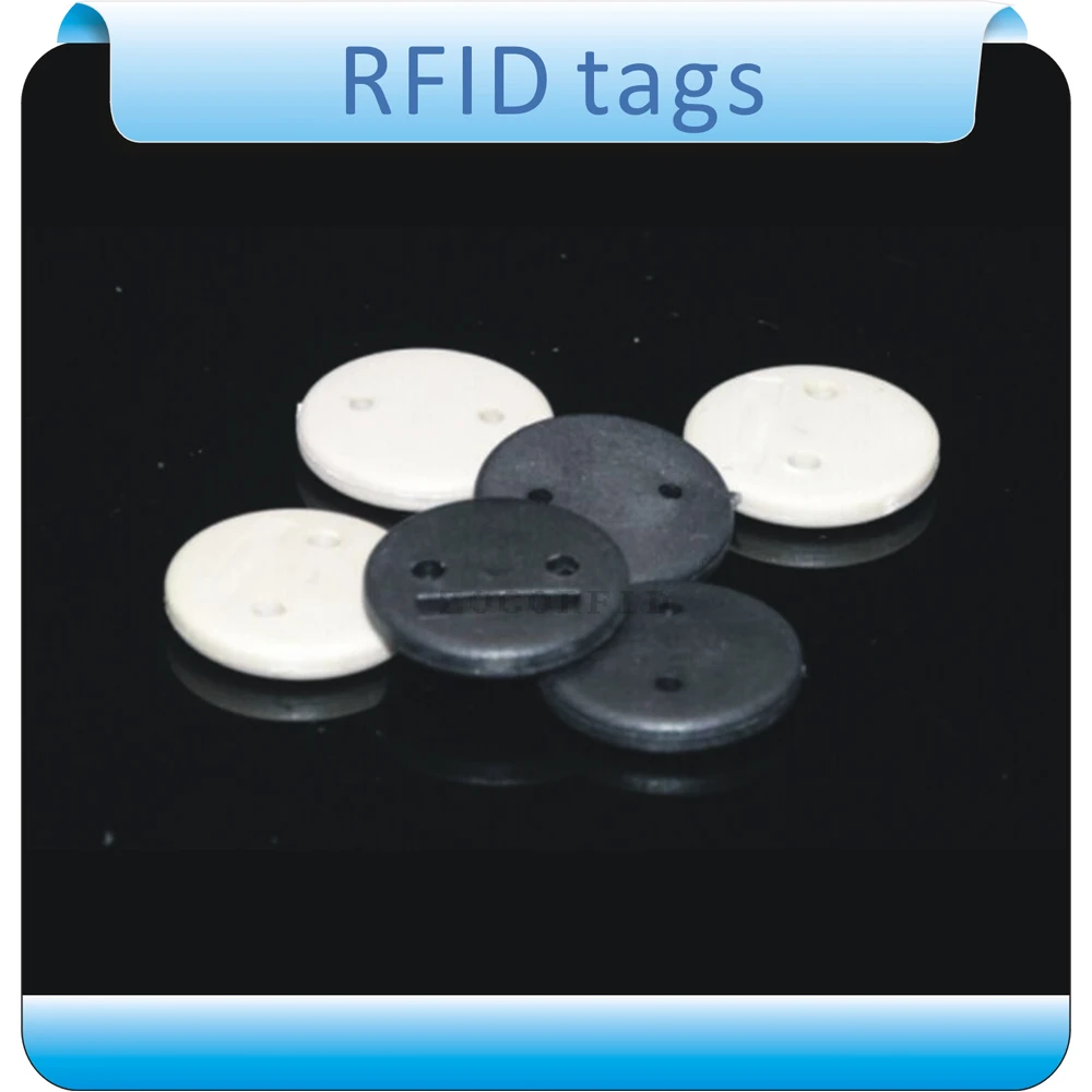 Бесплатная доставка 125 шт. кГц два отверстия T5557 RFID метки для стирки одежды рулон