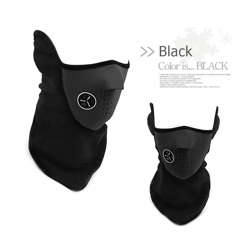 Мотоцикл Балаклава для нанесения маски на лицо Мото шлем бандана-капюшон Лыжная шея полная Ветрозащитная маска Пылезащитная защита для лица - Цвет: Black