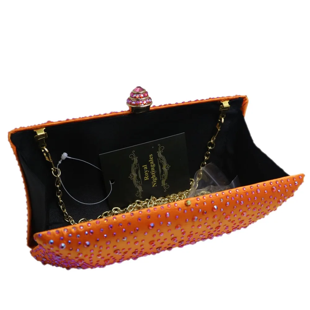 Ярко-оранжевый клатч с кристаллами, вечерние клатчи для женщин, вечерние сумочки с кристаллами и клатч в коробке, черный/зеленый/фиолетовый/серый/золотой