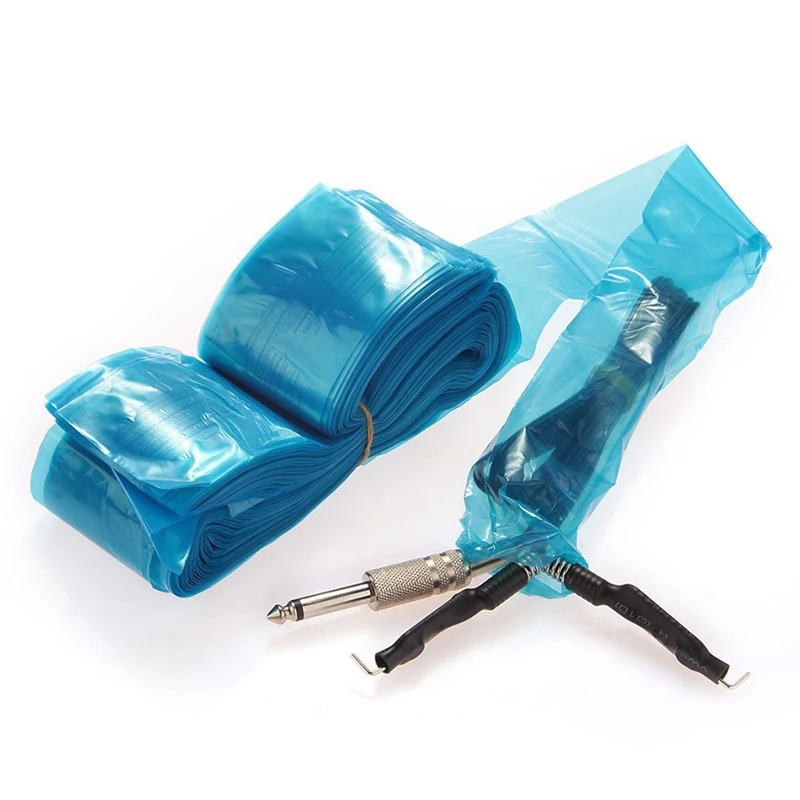 НОВАЯ безопасная одноразовая гигиеническая 100 шт Пластиковая Синяя Татуировка зажим шнур чехлы сумка для тату зажим шнур поставка Прямая поставка