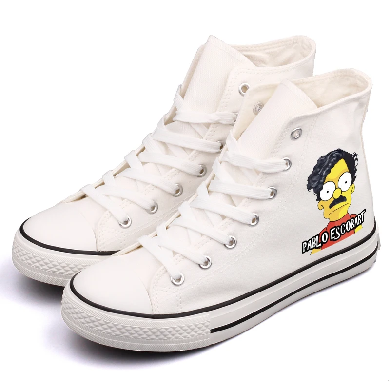 

Funny Printed High Top Women Flats Canvas Shoes Custom Movie Star Graffiti Casual Walking Shoe Tenis Espadrilles