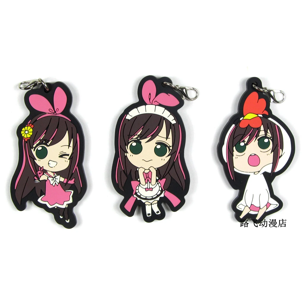 Аниме Kizuna AI фигурку резиновые Мультяшные кейсы Модель брелок школьная сумка