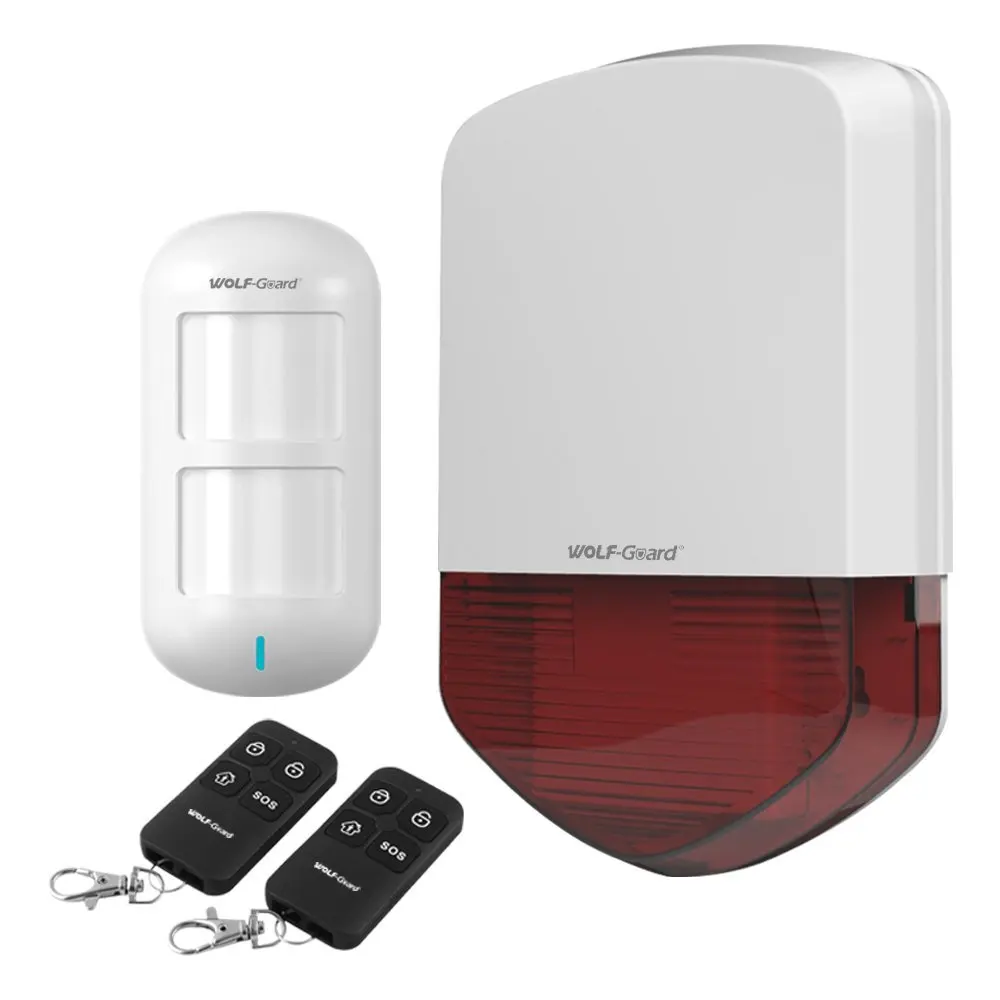 Wolf Guard Wireless Outdoor Alarm Siren As Home Security System Wolf Guard Wireless Outdoor Alarm Siren