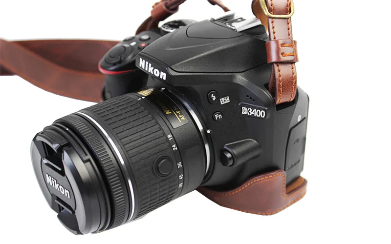 Винтажный чехол из искусственной кожи для камеры Nikon D3100 D3200 D3300 D3400 18-55 мм 18-105 мм 18-55 мм чехол для камеры с открытой батареей