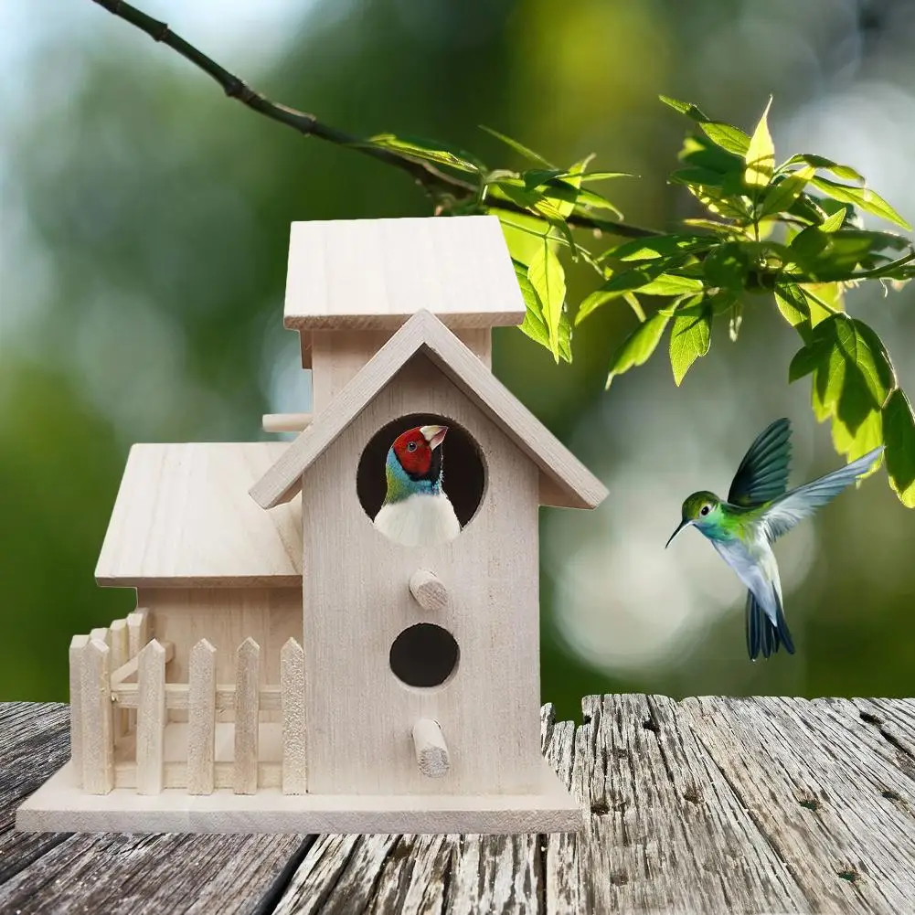 DIY Птичье гнездо вилла дом для птиц Кормление открытый подвесной инкубатор украшения для дома
