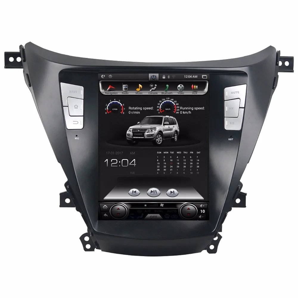 

6-Core PX6 Tesla style Screen 10.3" Android 8.1 Car Stereo Radio GPS for Hyundai Elantra 2014 2015 2016 Bluetooth WIFI 4gb+32gb