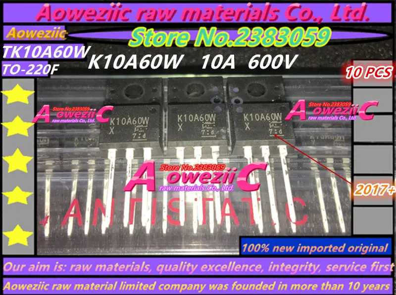 

Aoweziic 100% new imported original TK10A60W K10A60W TK18A50D K18A50D TK39A60W K39A60W TO-220F TK46E08N1 K46E08N1 transistor