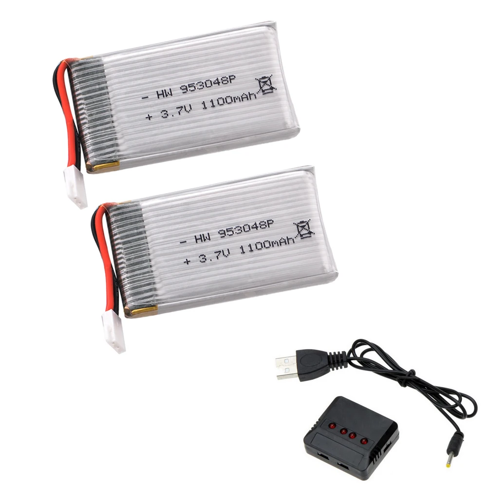 2 шт./лот 3,7 V 1100mah 25C 1S вольт 30C Lipo Аккумулятор Akku+ X4 зарядное устройство для Syma X5SW RC Квадрокоптер Дрон