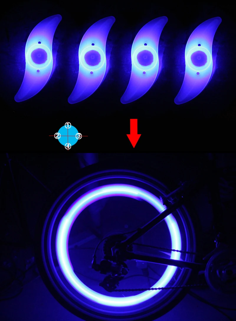 Top LED Light for Bicycle Spokes Cycling Bike Waterproof  Willow Wheel Wire Lights Bike Cycling Lamp 4