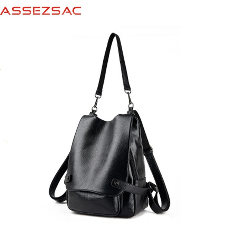 

Assez sac Backpack Leather Backpack Women Lady School Girls Like Bag Women Zipper Solid Fashion Backpacks Bags For Women A4390/j