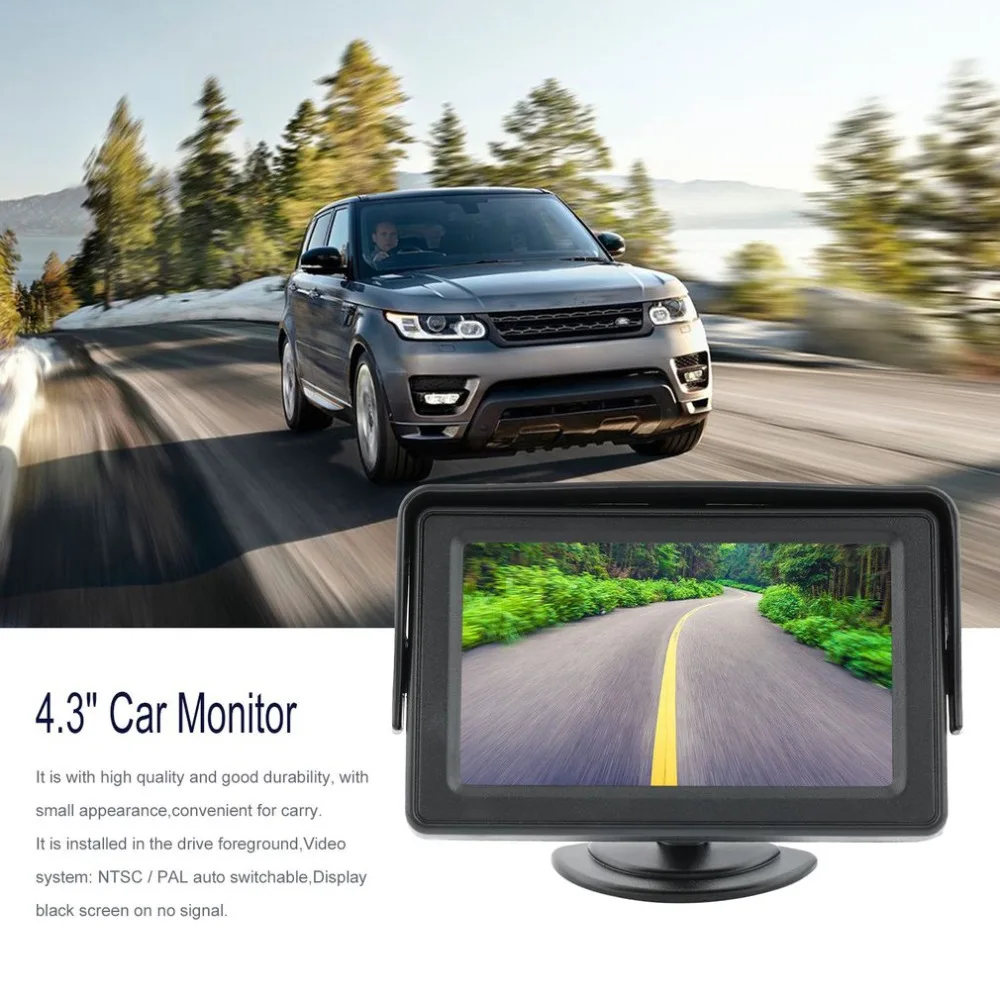 

4.3" Stand TFT LCD Color Automobiles Security Monitor AV Input Vehicle Security Car Rear-view Parking Backup System top sale