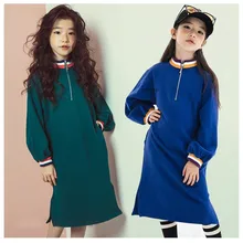 Осенние подростковые платья с длинными рукавами; модное платье для девочек 10-12 лет; одежда для больших девочек 14-15 лет