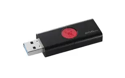 Kingston technology DataTraveler 106, 256 GB, 3,0 (3,1 Gen 1), разъем usb type-A, Slide, черный, красный